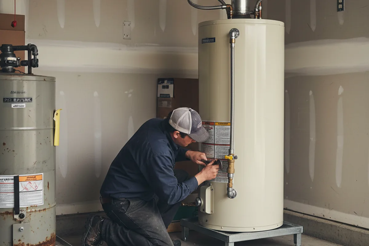 Water heater and shutoff valve replacement in Danielson